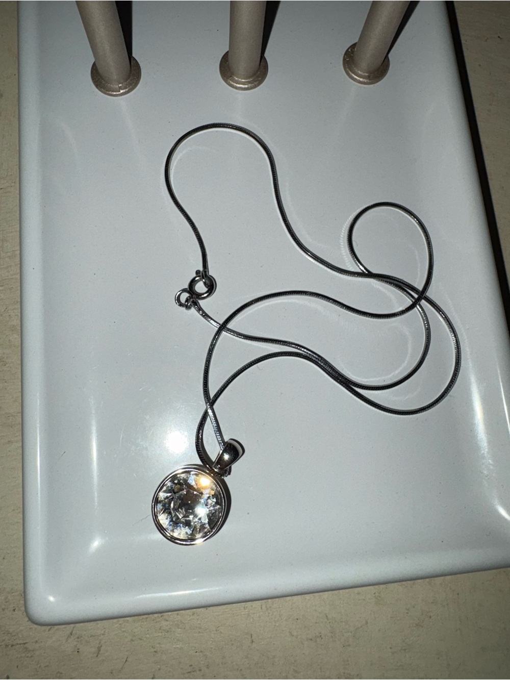 Crystal Necklace - Clear Stone